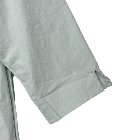 NWT Never A Wallflower Mint Poplin Piped Yolk Top size XS - Picture 6 of 7